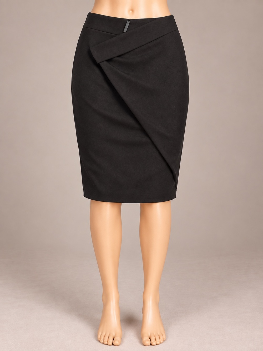 AQ/AQ Black Asymmetrical Pencil Skirt US 8 UK 12 NWT 29”